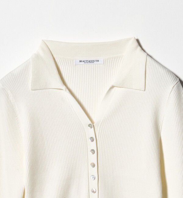 BEAUTY&YOUTH UNITED ARROWS「スキッパー リブニットカーディガン ウォッシャブル」|カーディガン|