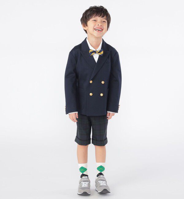 SHIPS KIDS「SHIPS KIDS:100～130cm /〈洗濯機可能〉セレモニー ウォッシャブル ブラックウォッチ ショーツ」|その他|