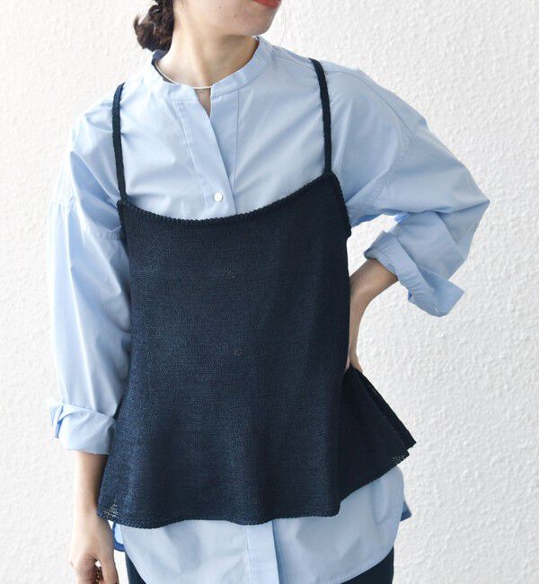 SHIPS any「SHIPS any:〈手洗い可能〉バルキー シアー フレア ニット キャミソール」|キャミソール|