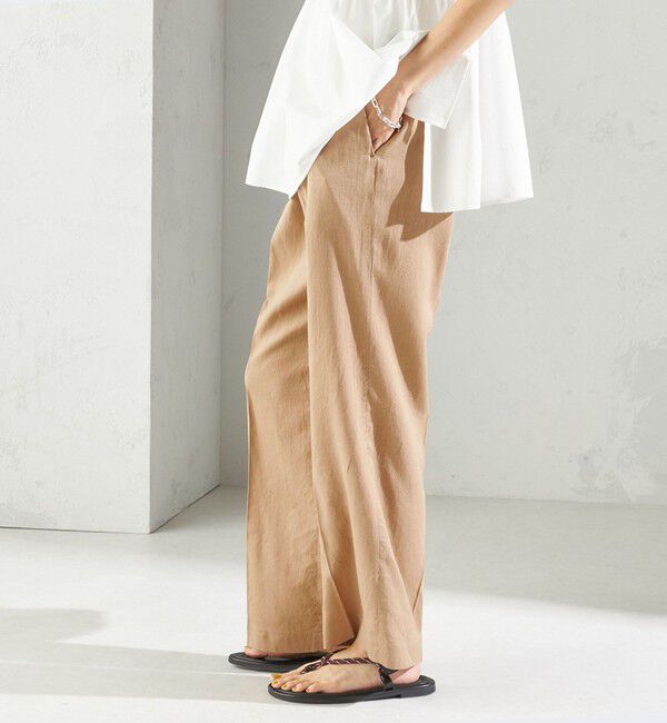 SHIPS for women「〈手洗い可能〉綿麻 ビエラ 2タック パンツ」|その他|
