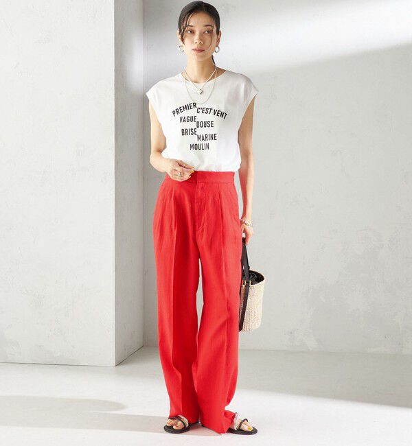 SHIPS for women「〈手洗い可能〉綿麻 ビエラ 2タック パンツ」|その他|