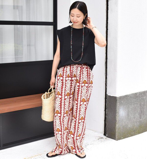 SHIPS for women「CIENNA:〈手洗い可能〉プリント イージー パンツ」|その他|