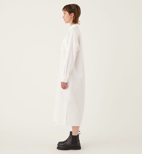 GALERIE VIE「ハイカウントサテン ロングシャツワンピース」|ワンピース|