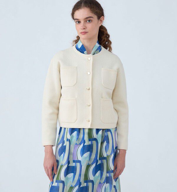 Ballsey「コットンポリエステルダブルフェイス 4ポケットカーディガン」|カーディガン|