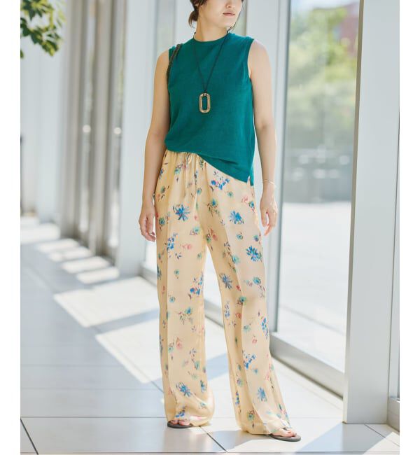 IENA LA BOUCLE「IENA LA BOUCLE ボタニカルプリントイージーパンツ」|その他|