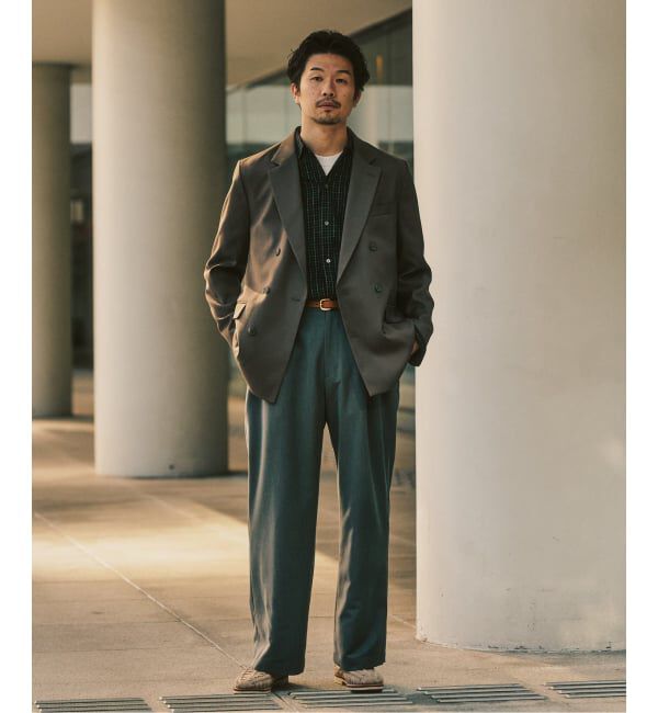 417 EDIFICE「TRツイル ワイドイージーパンツ」|スラックス|