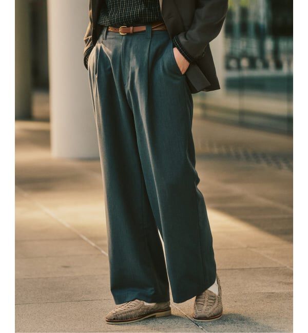 417 EDIFICE「TRツイル ワイドイージーパンツ」|スラックス|