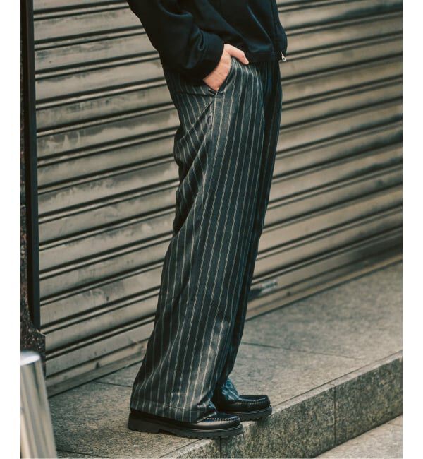 417 EDIFICE「TRツイル ワイドイージーパンツ」|スラックス|