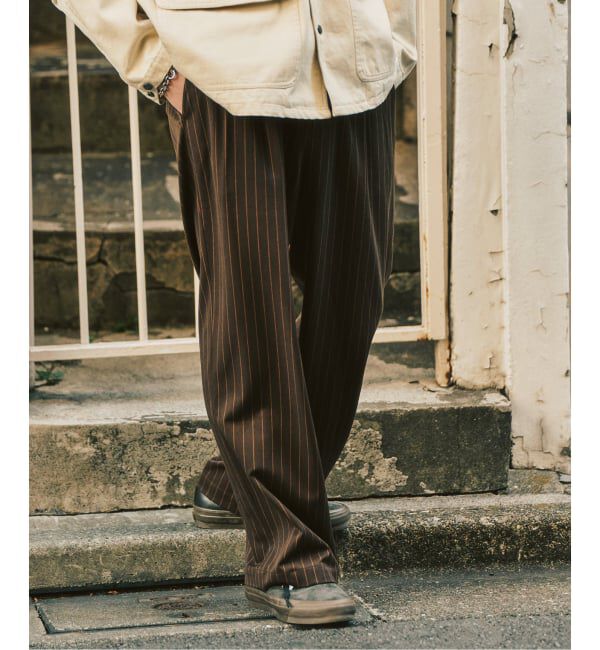 417 EDIFICE「TRツイル ワイドイージーパンツ」|スラックス|