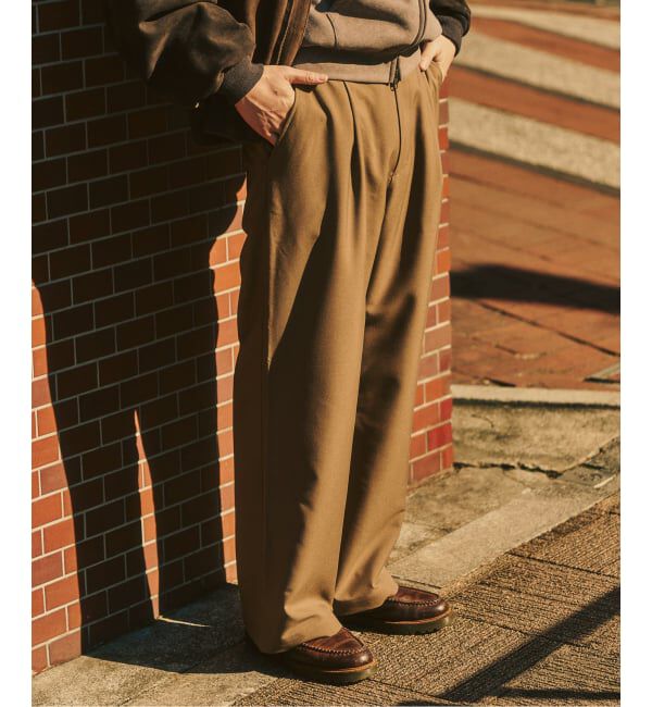 417 EDIFICE「TRツイル ワイドイージーパンツ」|スラックス|