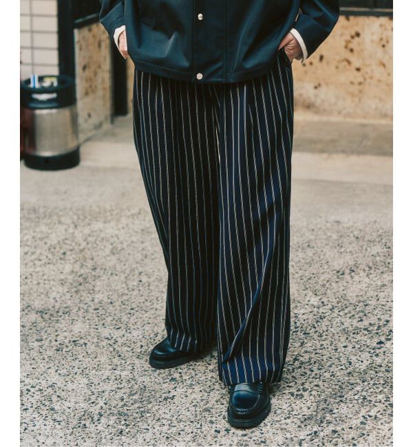 417 EDIFICE「TRツイル ワイドイージーパンツ」|スラックス|