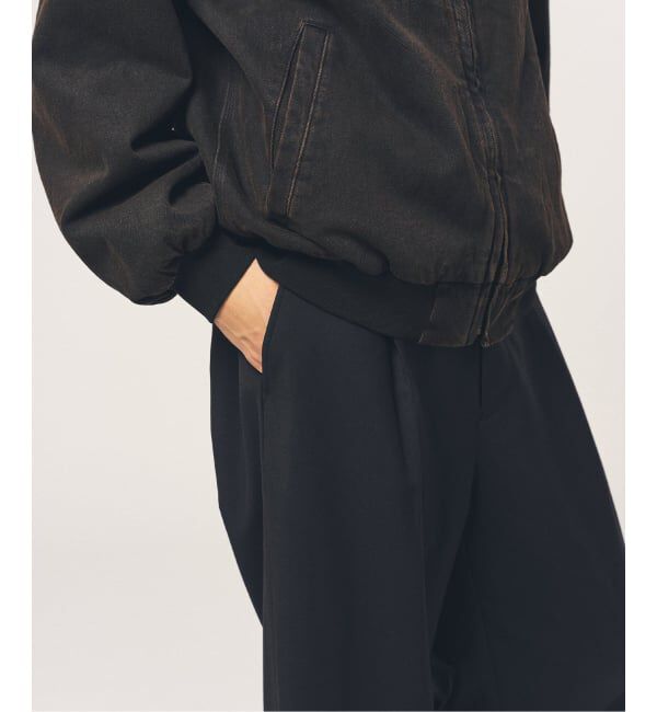 417 EDIFICE「TRツイル ワイドイージーパンツ」|スラックス|