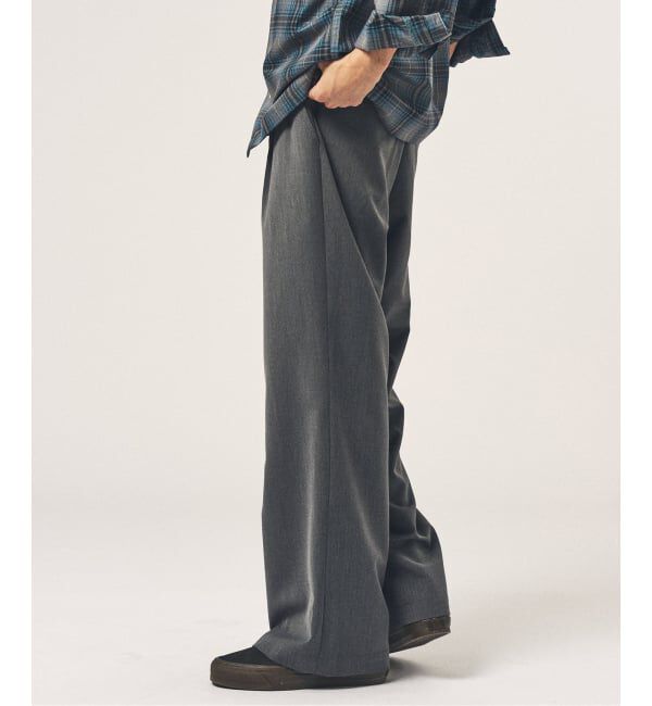 417 EDIFICE「TRツイル ワイドイージーパンツ」|スラックス|