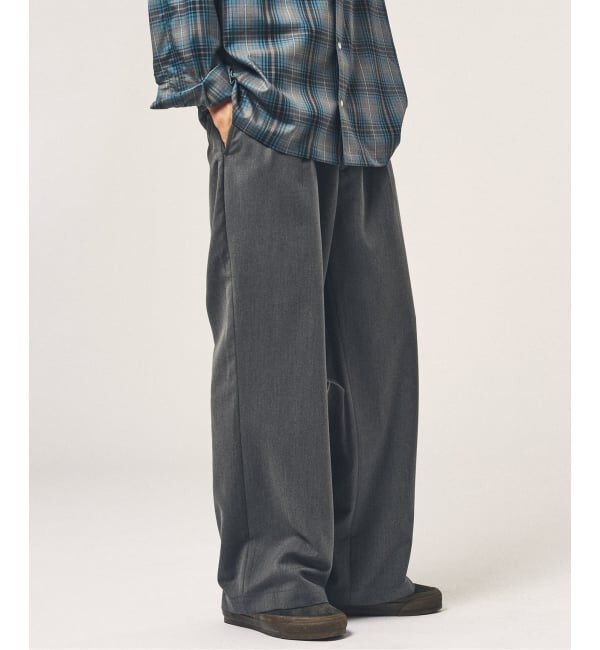 417 EDIFICE「TRツイル ワイドイージーパンツ」|スラックス|