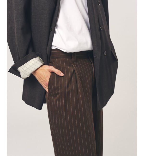 417 EDIFICE「TRツイル ワイドイージーパンツ」|スラックス|