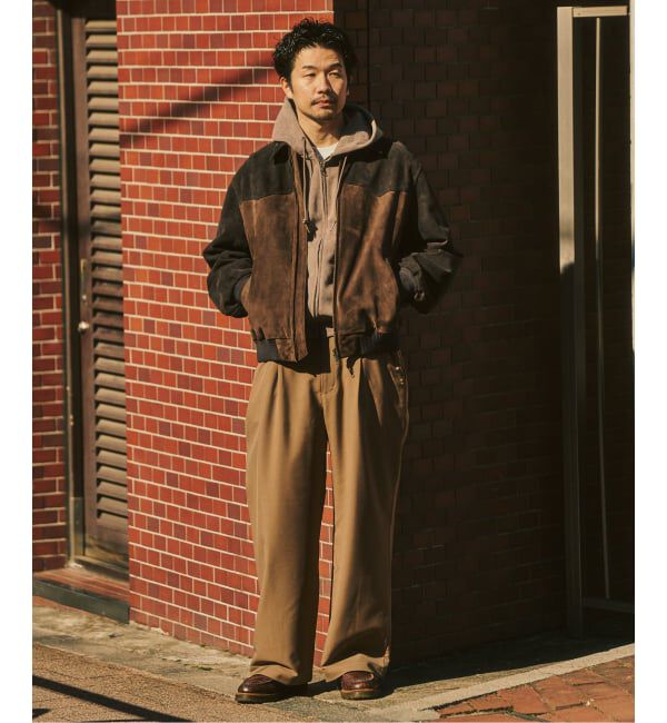 417 EDIFICE「TRツイル ワイドイージーパンツ」|スラックス|