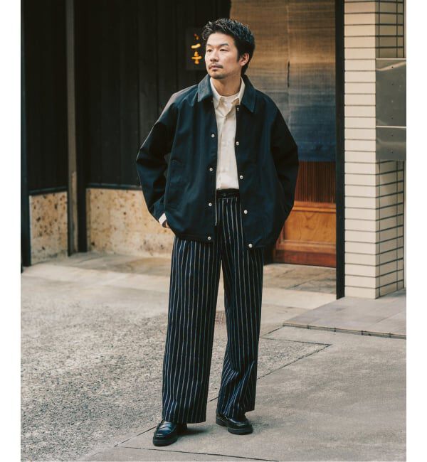 417 EDIFICE「TRツイル ワイドイージーパンツ」|スラックス|