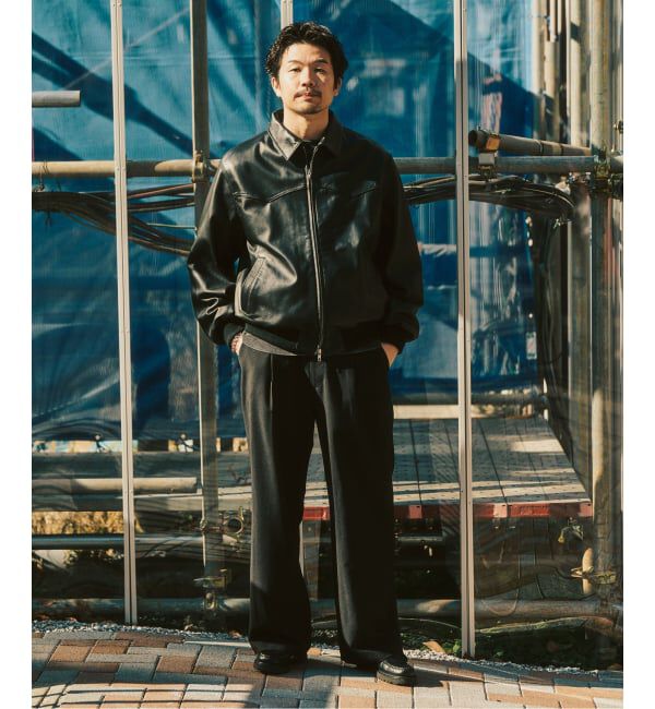 417 EDIFICE「TRツイル ワイドイージーパンツ」|スラックス|