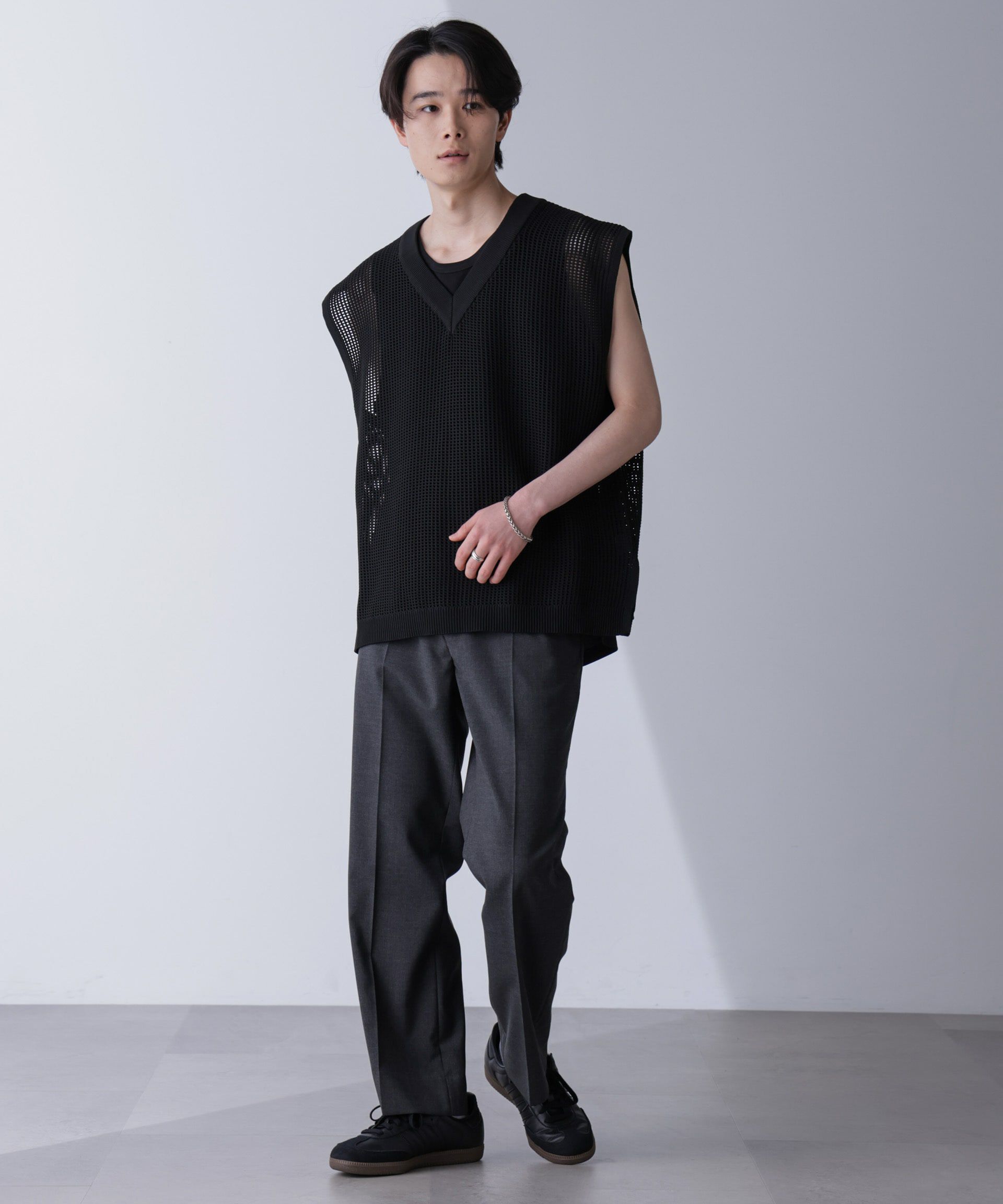 nano･universe「ルーズシルエット ニットベスト」|ニット・セーター|