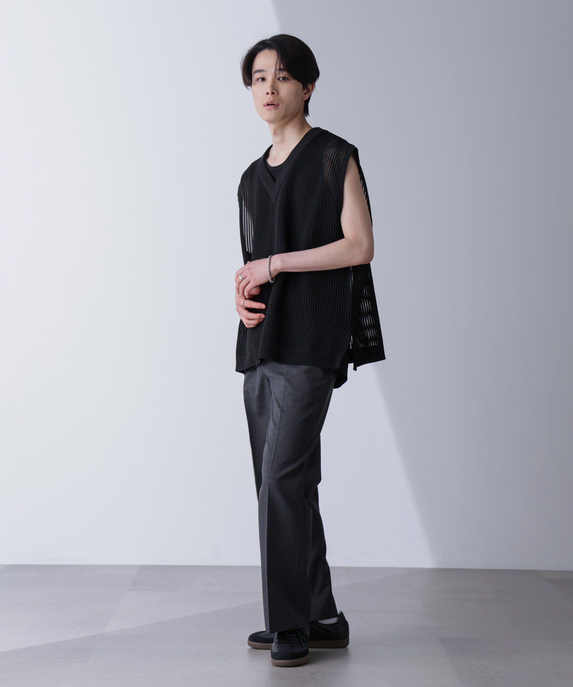 nano･universe「ルーズシルエット ニットベスト」|ニット・セーター|