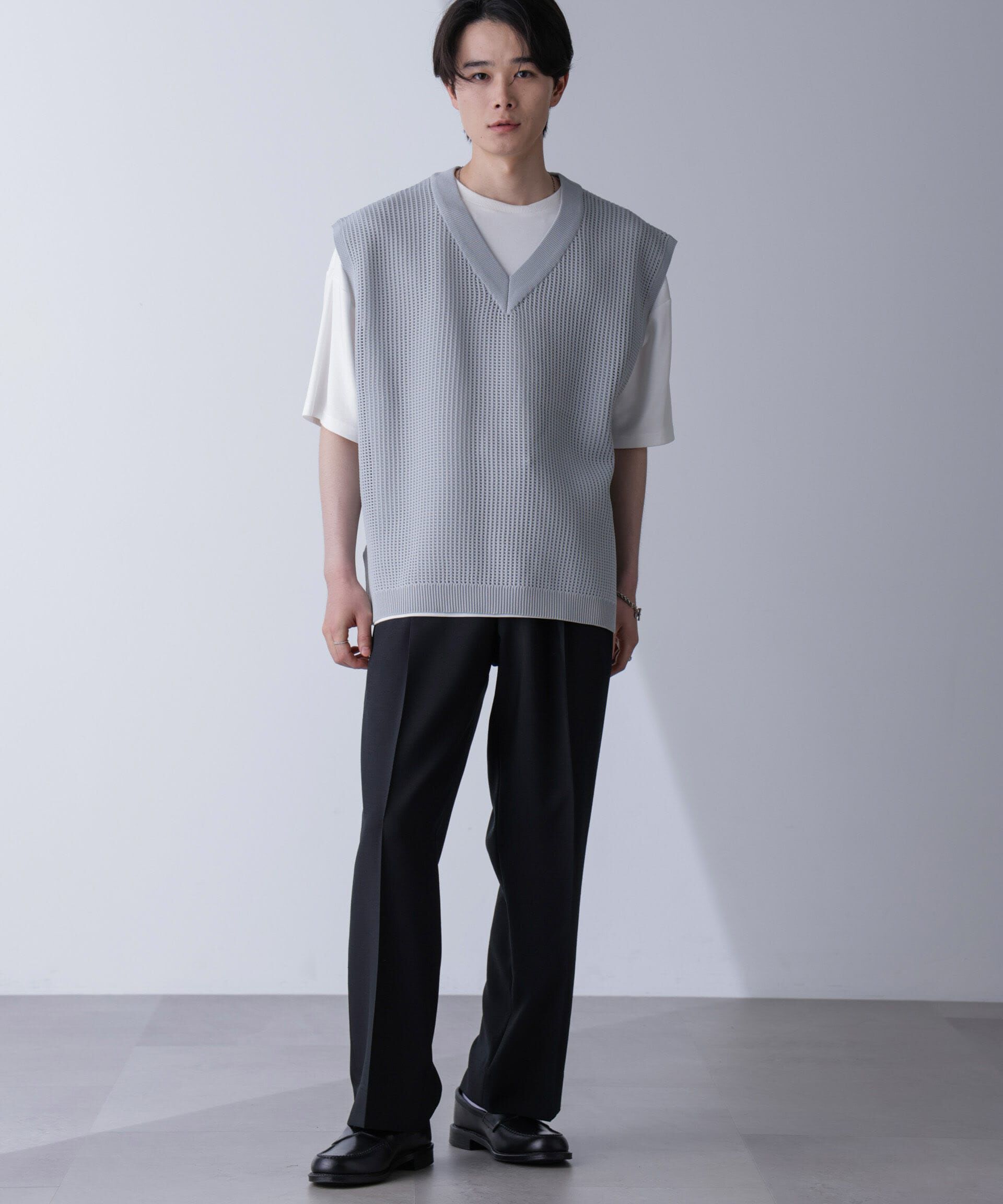 nano･universe「ルーズシルエット ニットベスト」|ニット・セーター|