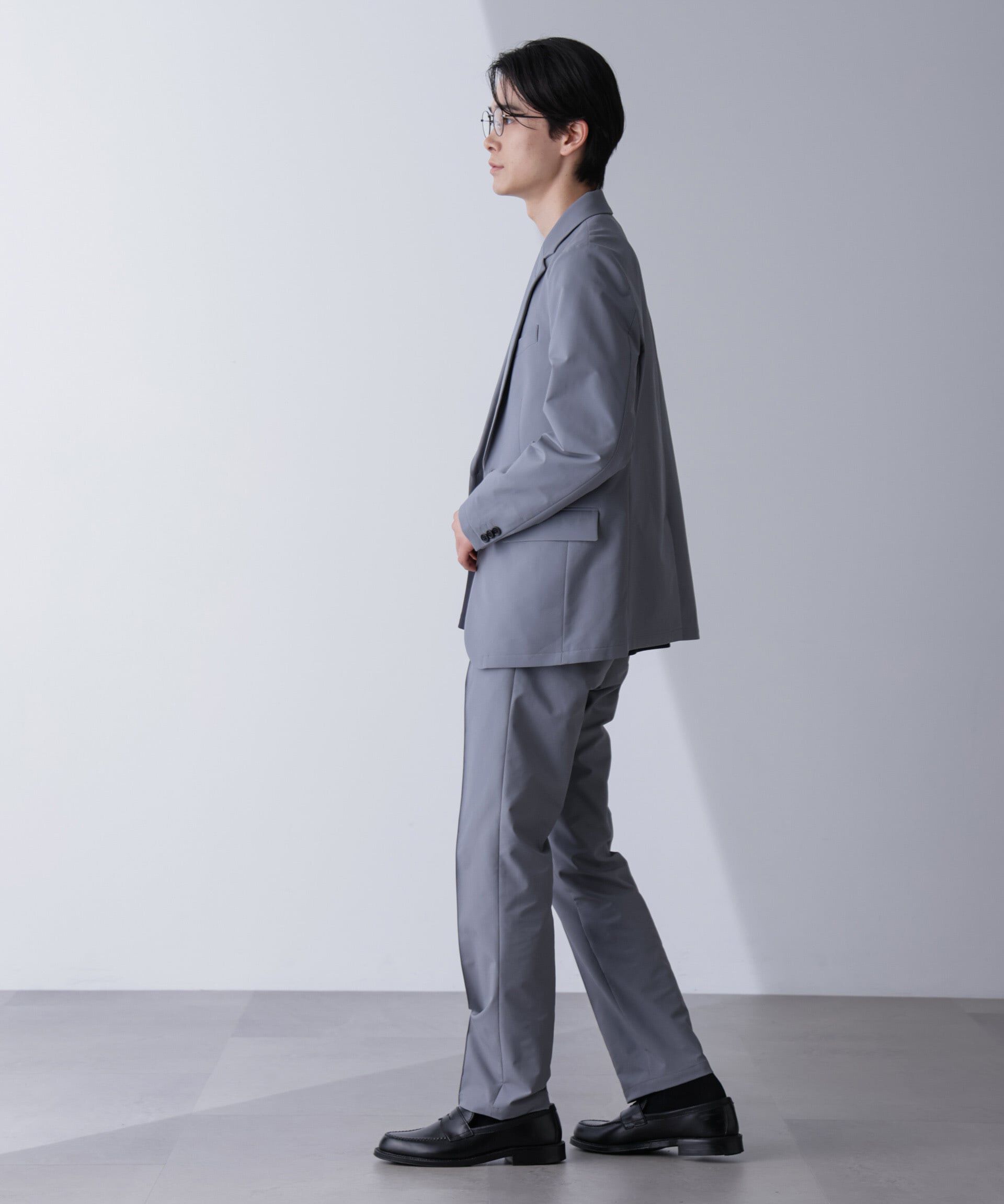 nano･universe「｢N JACKET PREMIUM｣TEXBRID(R)撥水ｳﾗﾄﾞｯﾄｽﾄﾚｯﾁｼﾞｬｹｯﾄ(ｾｯﾄ 」|スーツ|