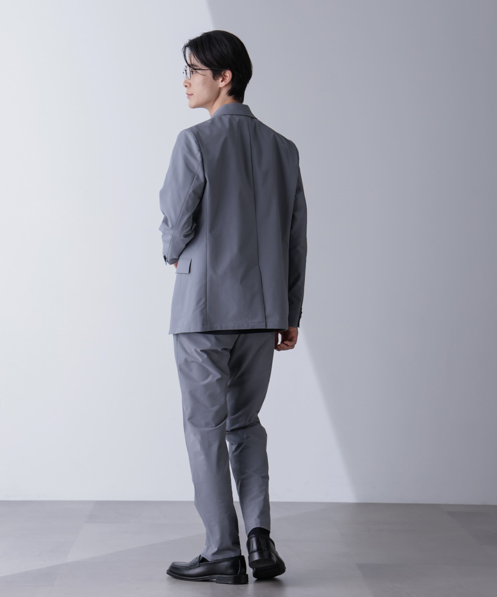 nano･universe「｢N JACKET PREMIUM｣TEXBRID(R)撥水ｳﾗﾄﾞｯﾄｽﾄﾚｯﾁｼﾞｬｹｯﾄ(ｾｯﾄ 」|スーツ|