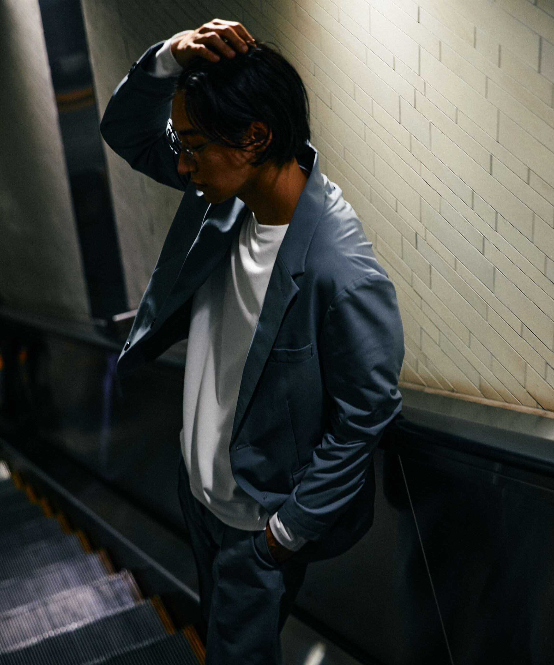 nano･universe「｢N JACKET PREMIUM｣TEXBRID(R)撥水ｳﾗﾄﾞｯﾄｽﾄﾚｯﾁｼﾞｬｹｯﾄ(ｾｯﾄ 」|スーツ|