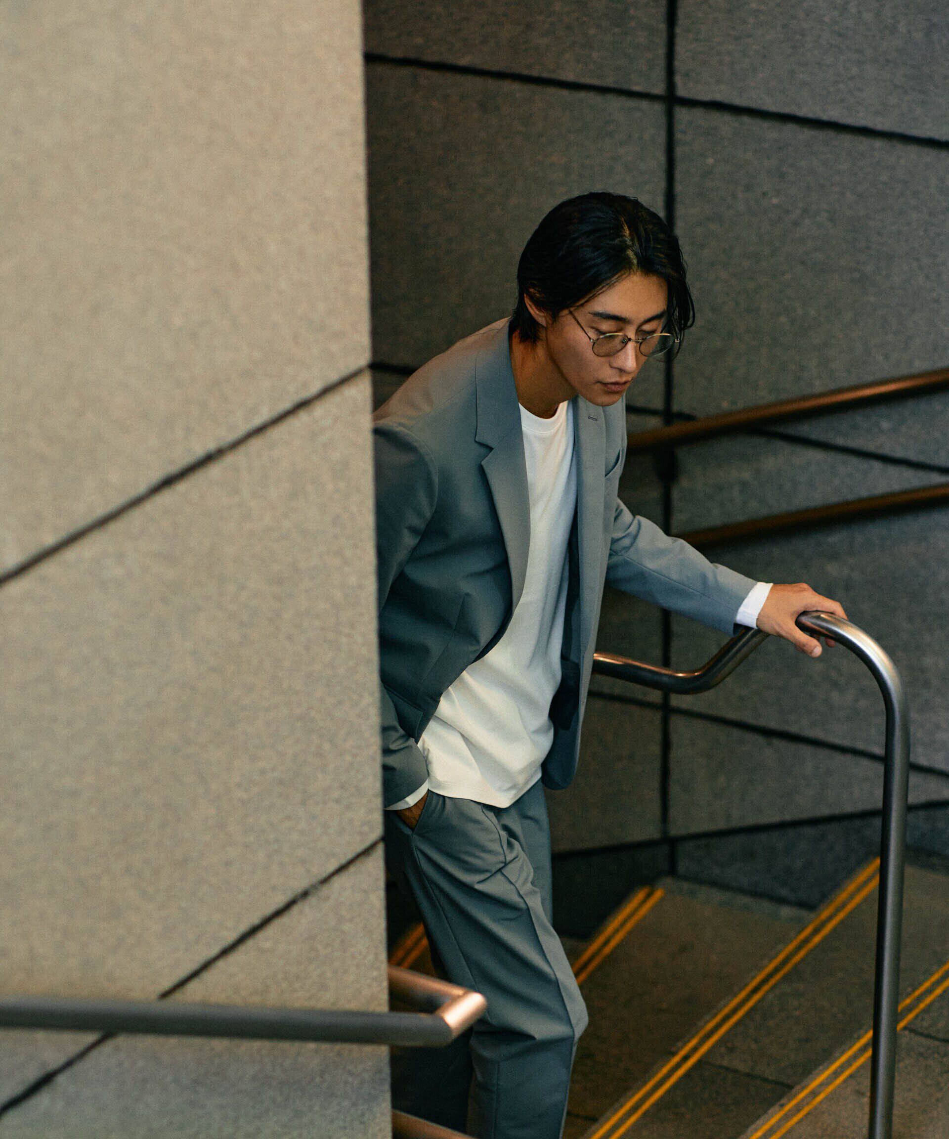 nano･universe「｢N JACKET PREMIUM｣TEXBRID(R)撥水ｳﾗﾄﾞｯﾄｽﾄﾚｯﾁｼﾞｬｹｯﾄ(ｾｯﾄ 」|スーツ|