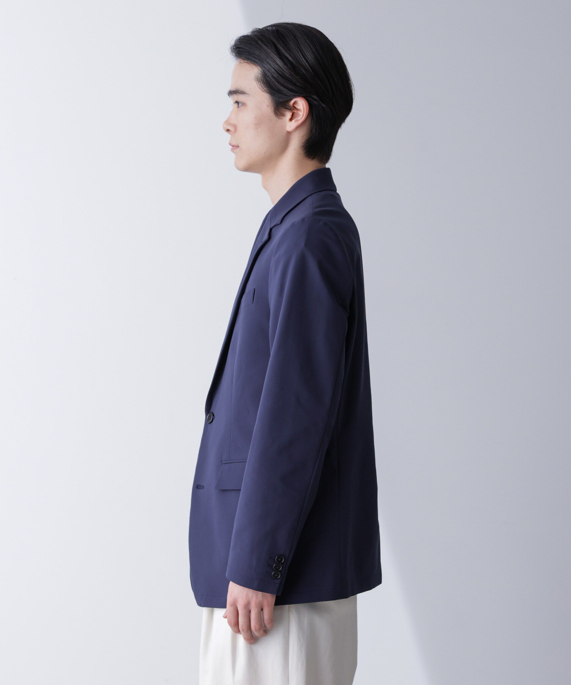 nano･universe「｢N JACKET PREMIUM｣TEXBRID(R)撥水ｳﾗﾄﾞｯﾄｽﾄﾚｯﾁｼﾞｬｹｯﾄ(ｾｯﾄ 」|スーツ|