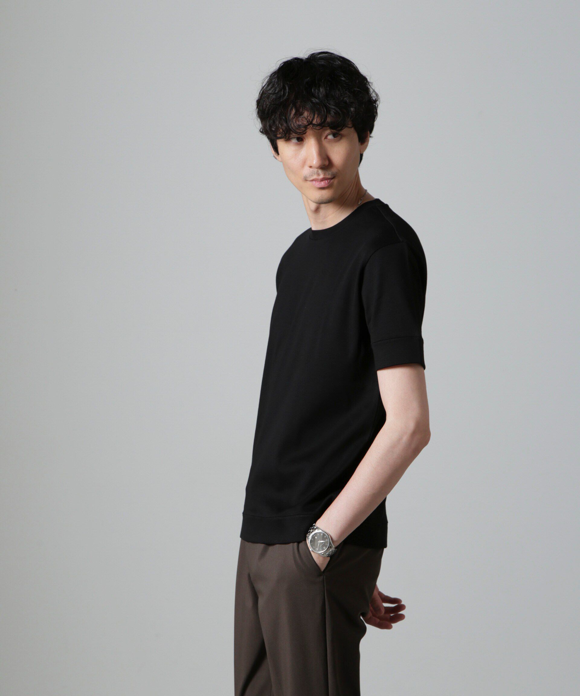 nano･universe「｢FORMAL JERSEY｣クルーネックカットソー半袖」|Tシャツ・カットソー|