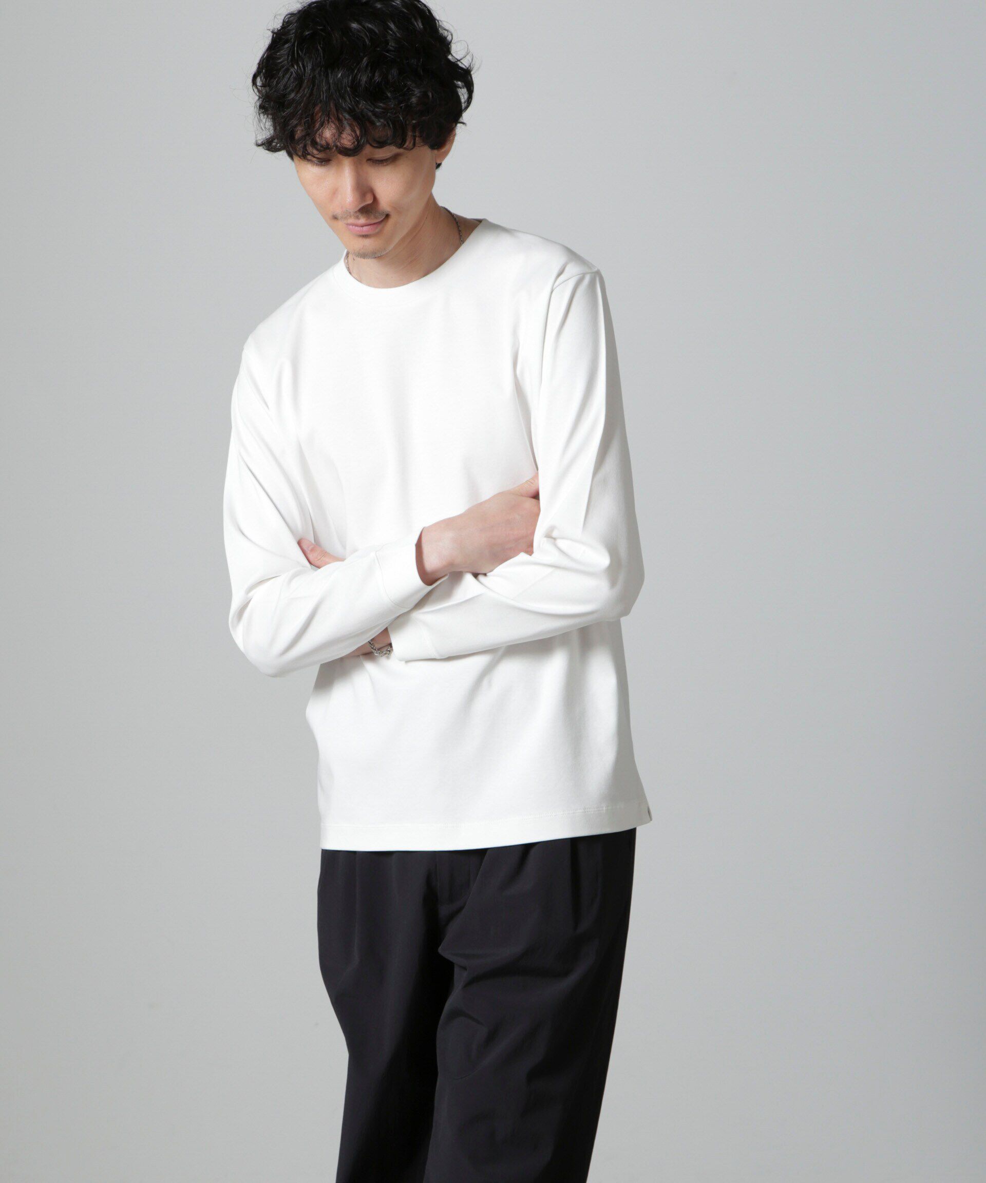 nano･universe「アンチスメルクルーネックTシャツ 長袖」|Tシャツ・カットソー|