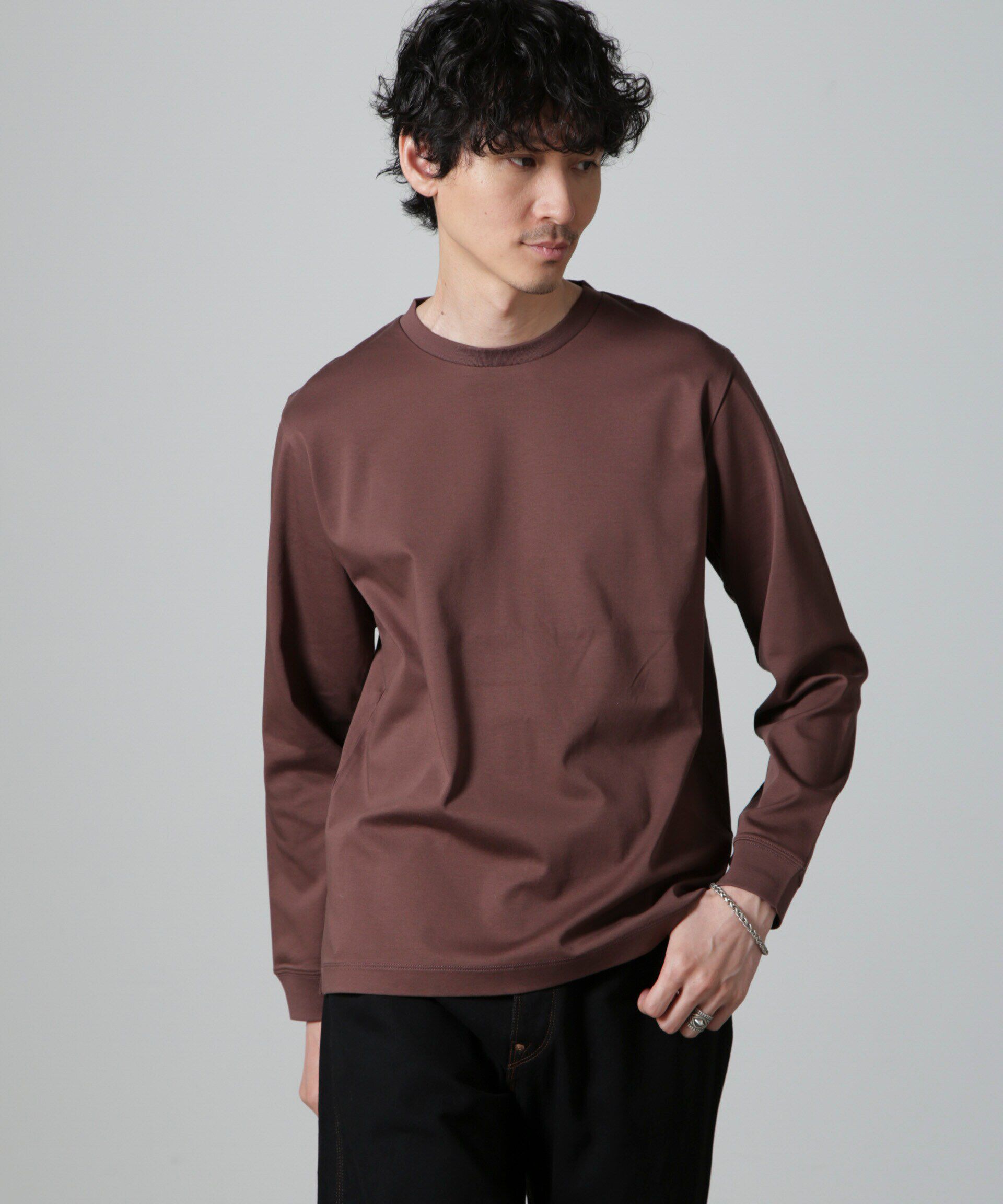 nano･universe「アンチスメルクルーネックTシャツ 長袖」|Tシャツ・カットソー|