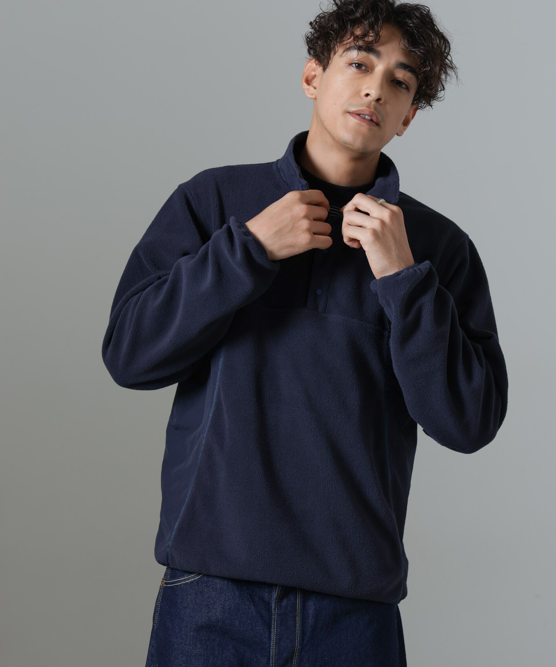 nano･universe「「NJ/CLUB」PARKSTOCK スナップフリースプルオーバー」|Tシャツ・カットソー|