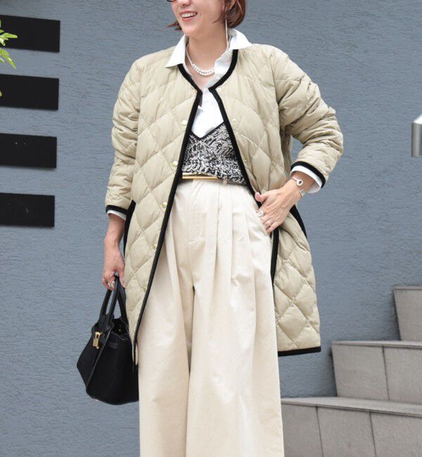 TAION×LIMONTA】別注ベロアパイピングロングダウン（NOLLEY'S