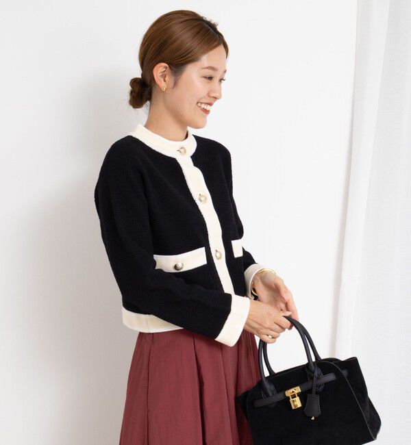 NOLLEY'S「配色ニットジャケット」|カーディガン|