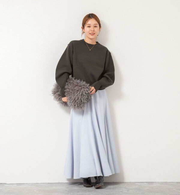 NOLLEY'S「《手洗い可能》スウェット風ニットプルオーバー」|ニット・セーター|