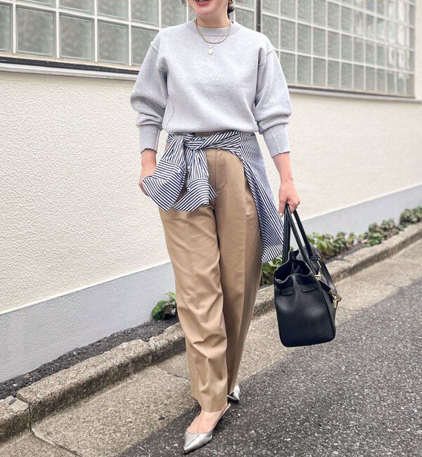 NOLLEY'S「《手洗い可能》スウェット風ニットプルオーバー」|ニット・セーター|