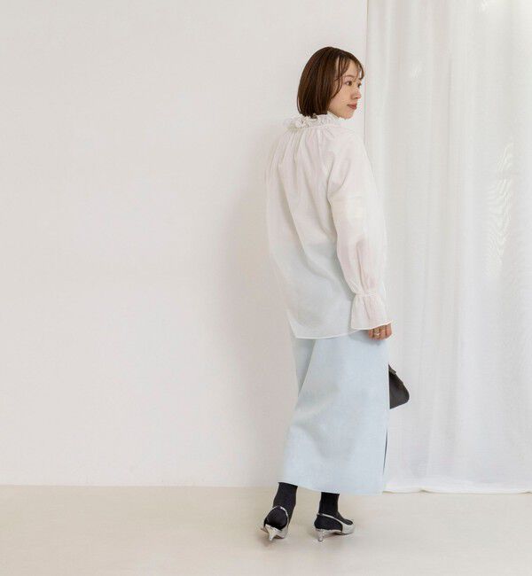 NOLLEY'S sophi「ウォッシャブルオーガンジーフリルブラウス」|シャツ・ブラウス|