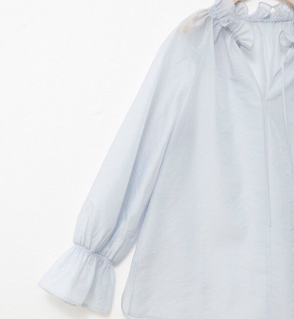 NOLLEY'S sophi「ウォッシャブルオーガンジーフリルブラウス」|シャツ・ブラウス|