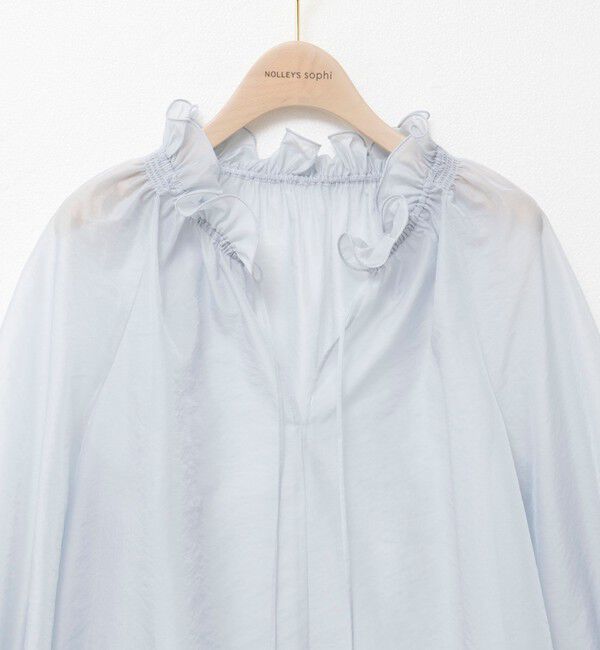NOLLEY'S sophi「ウォッシャブルオーガンジーフリルブラウス」|シャツ・ブラウス|