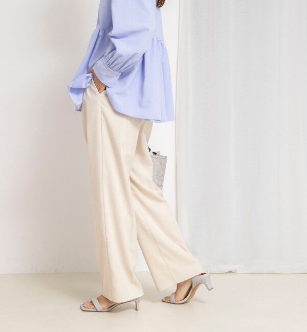 NOLLEY'S「《セットアップ対応》ウォッシャブルジョーゼットタックパンツ」|その他|