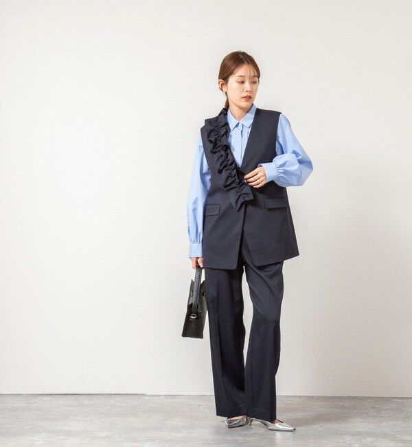 NOLLEY'S「《セットアップ対応》ウォッシャブルジョーゼットタックパンツ」|その他|