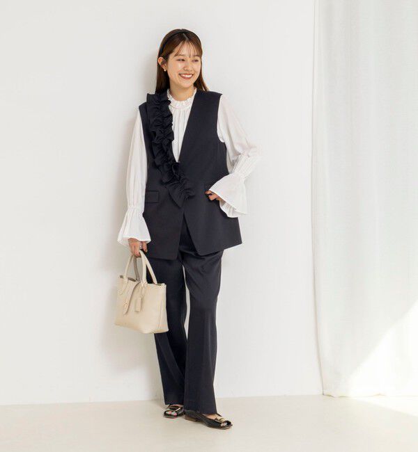 NOLLEY'S「《セットアップ対応》ウォッシャブルジョーゼットタックパンツ」|その他|