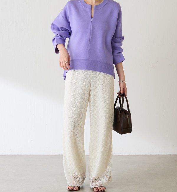 スウェットライクラウンドヘムニット｜ルミネのファッション通販