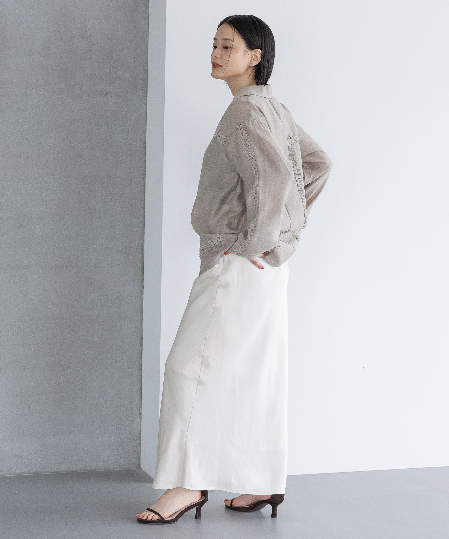 A part by 「レースオープンカラーシャツ」|シャツ・ブラウス|