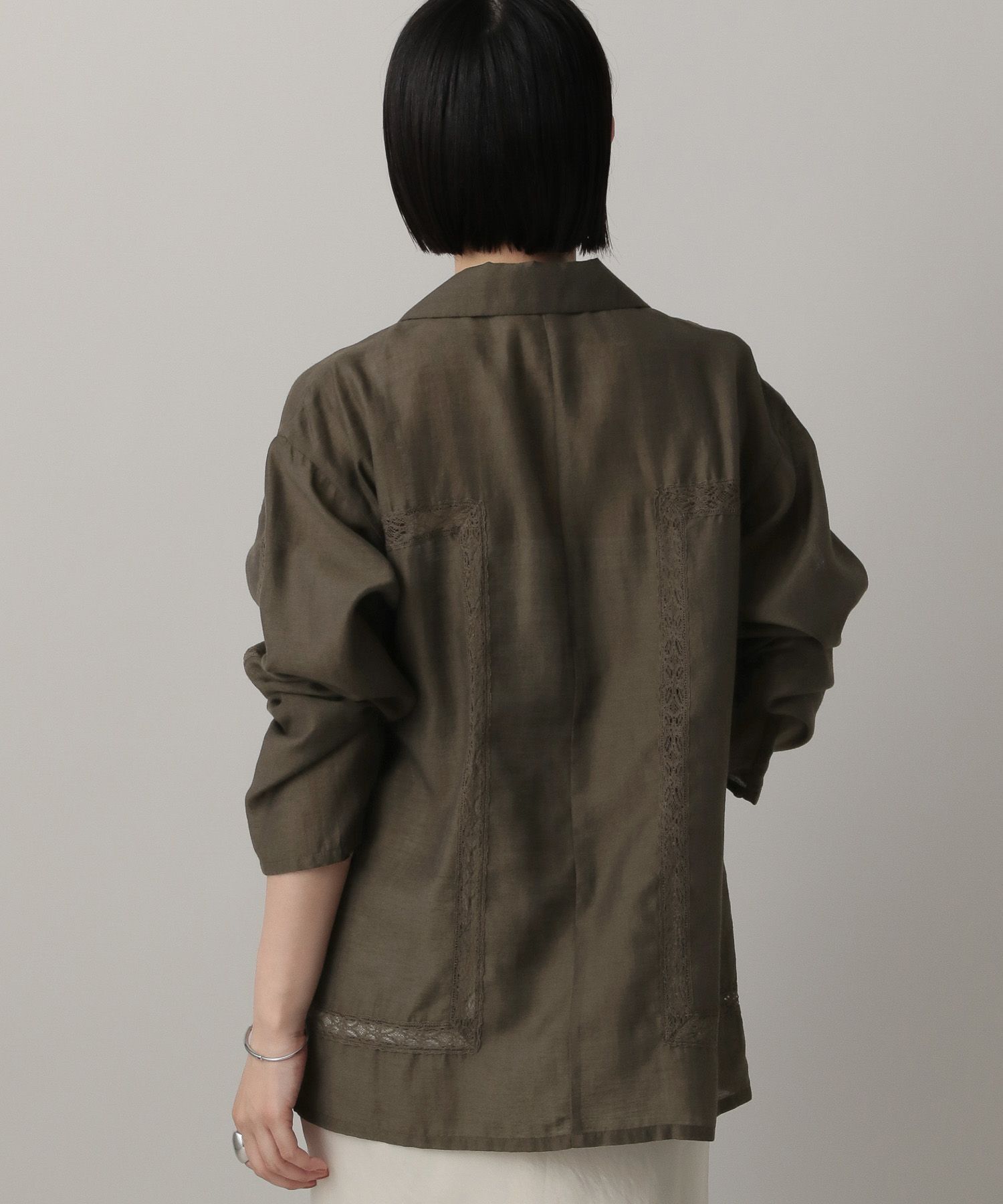 A part by 「レースオープンカラーシャツ」|シャツ・ブラウス|