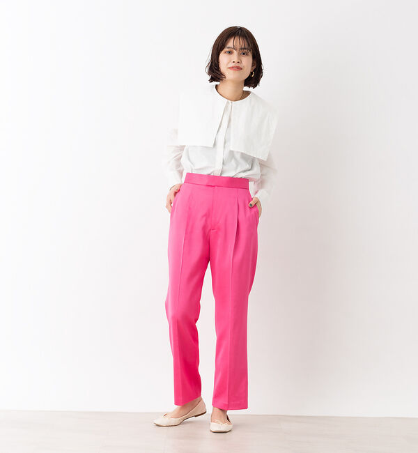 Rouge vif「ウールサテン1タックパンツ」|その他|