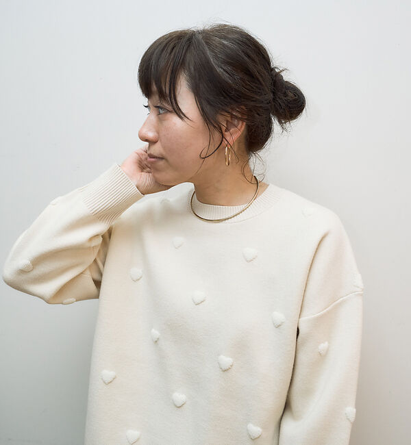 Rouge vif「【新色登場】ハートジャガードニットプルオーバー」|ニット・セーター|