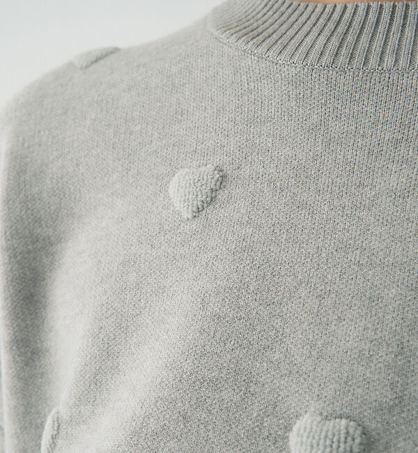 Rouge vif「【新色登場】ハートジャガードニットプルオーバー」|ニット・セーター|